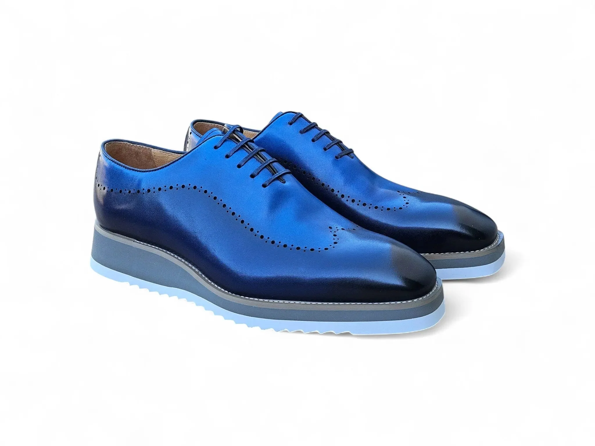 Carrucci Shoes Two Tone Oxford Men's Calfskin Leather KS515-33T - Image 12
