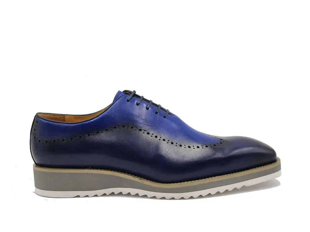 Carrucci Shoes Two Tone Oxford Men's Calfskin Leather KS515-33T - Image 14