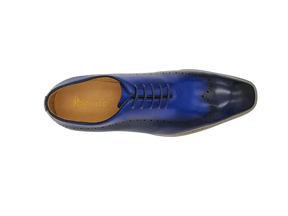 Carrucci Shoes Two Tone Oxford Men's Calfskin Leather KS515-33T - Image 15