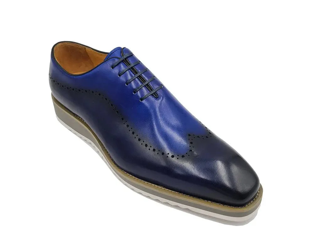 Carrucci Shoes Two Tone Oxford Men's Calfskin Leather KS515-33T - Image 16