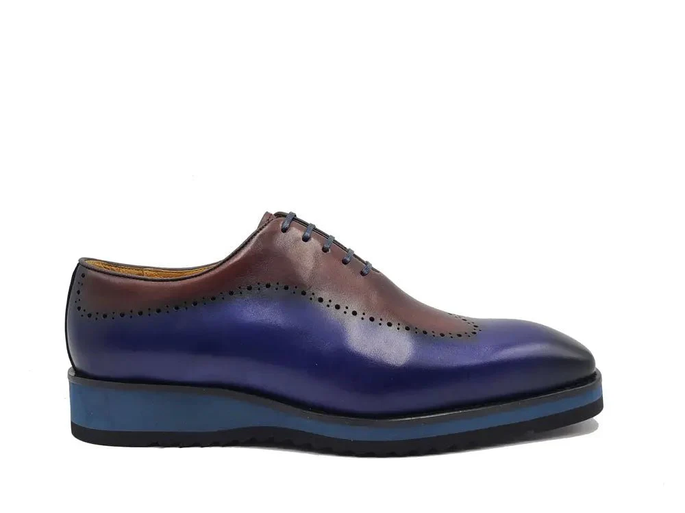Carrucci Shoes Two Tone Oxford Men's Calfskin Leather KS515-33T - Image 22