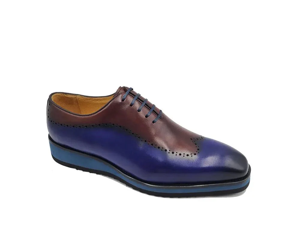 Carrucci Shoes Two Tone Oxford Men's Calfskin Leather KS515-33T - Image 23