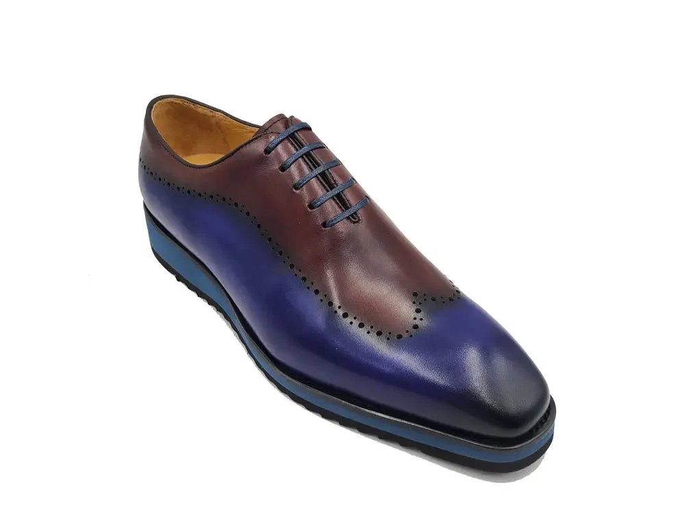 Carrucci Shoes Two Tone Oxford Men's Calfskin Leather KS515-33T - Image 24