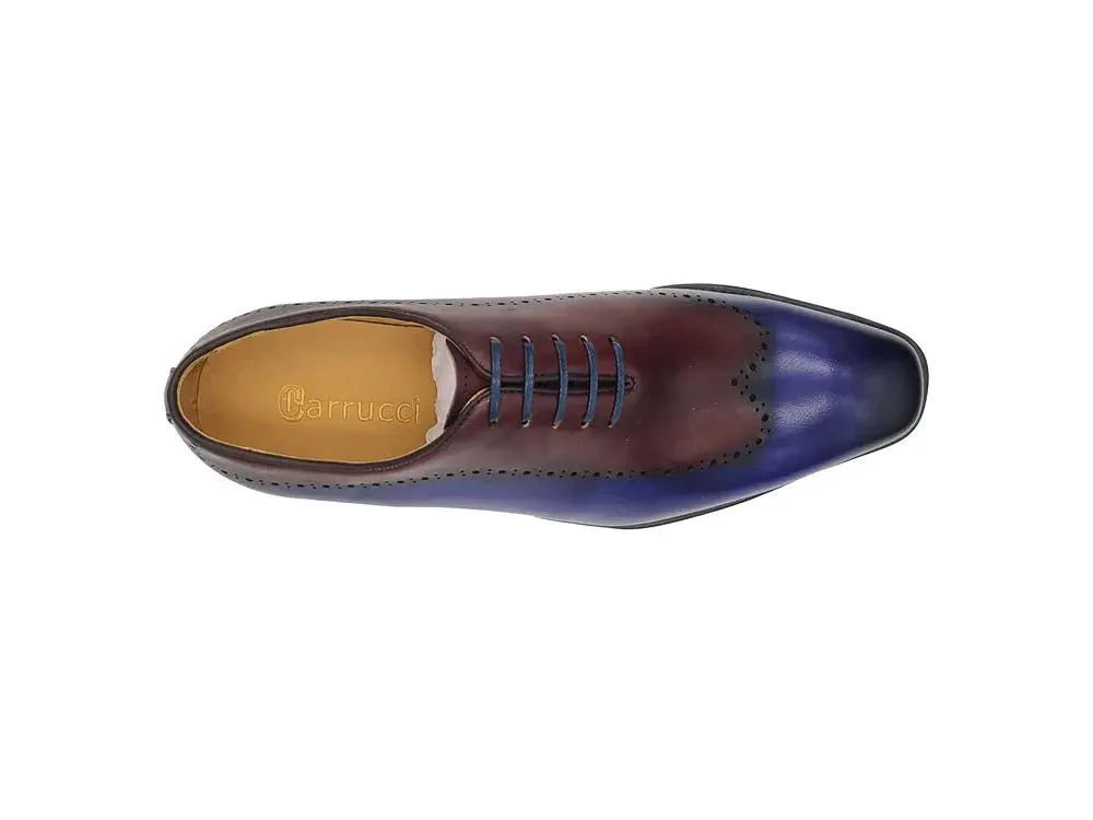 Carrucci Shoes Two Tone Oxford Men's Calfskin Leather KS515-33T - Image 25