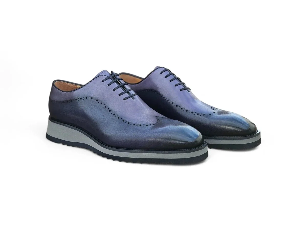 Carrucci Shoes Two Tone Oxford Men's Calfskin Leather KS515-33T - Image 5