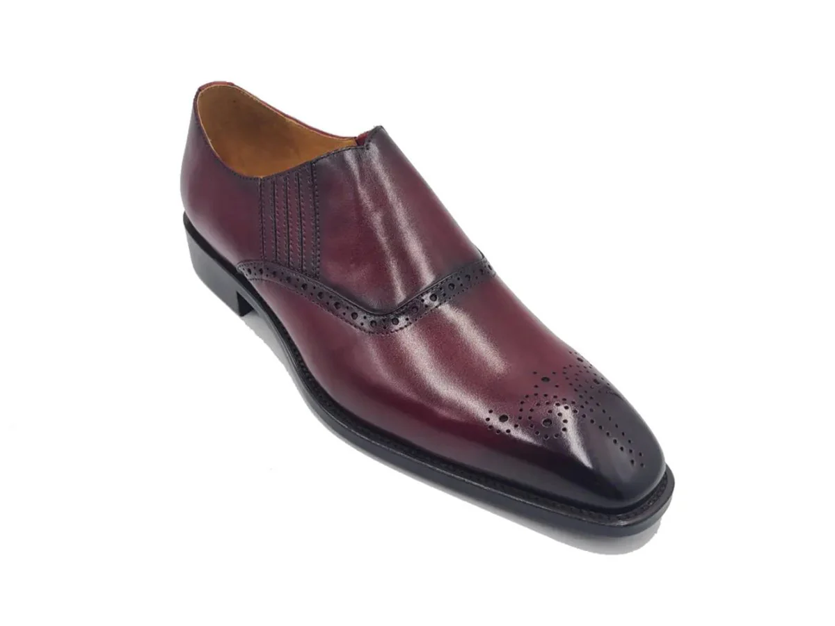 Carrucci Shoes Unknown Brand Medallion Slip On Loafer Calfskin KS509-26 - Image 15