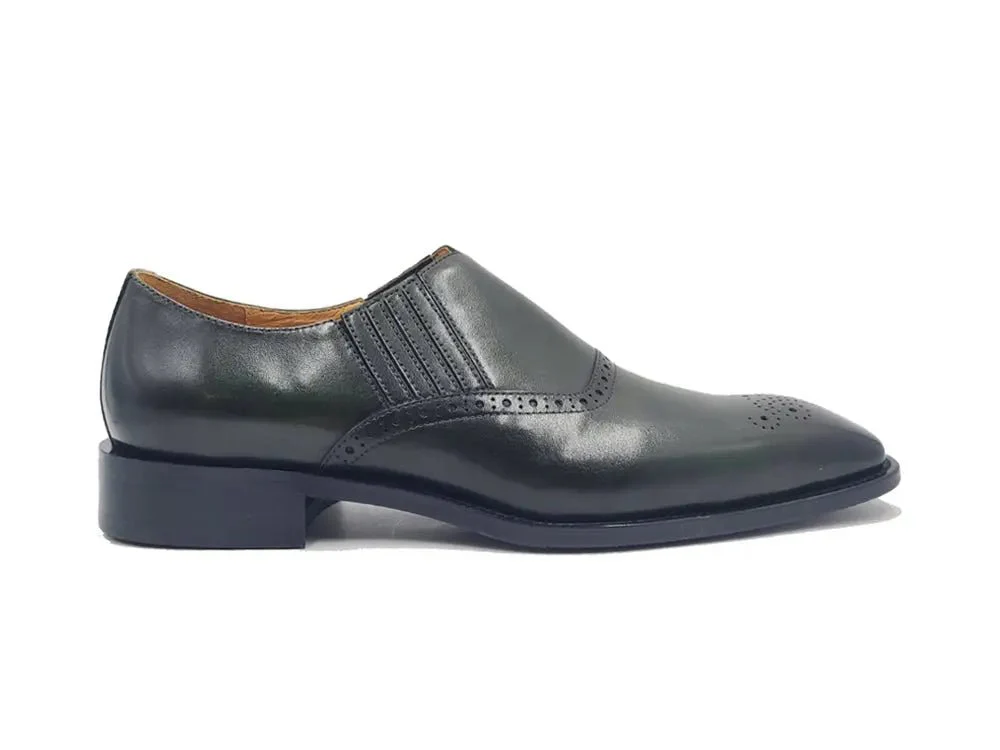 Carrucci Shoes Unknown Brand Medallion Slip On Loafer Calfskin KS509-26 - Image 2