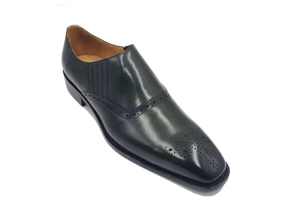 Carrucci Shoes Unknown Brand Medallion Slip On Loafer Calfskin KS509-26 - Image 3