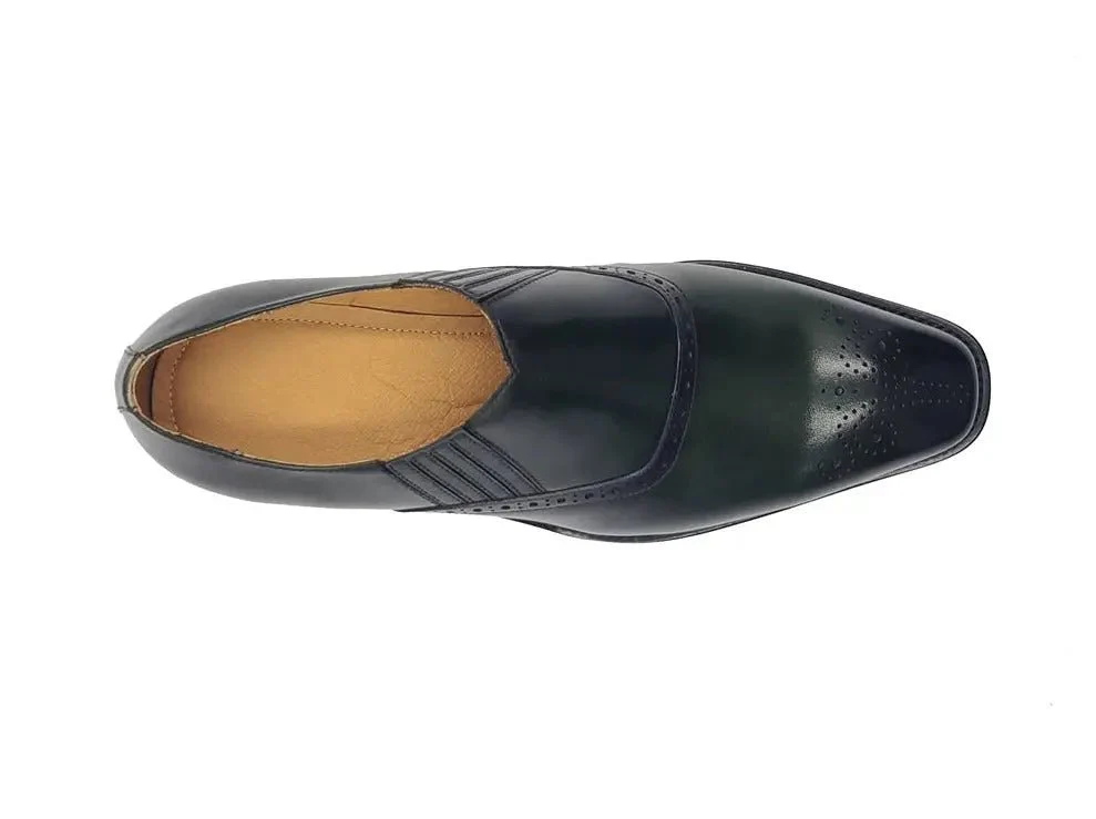 Carrucci Shoes Unknown Brand Medallion Slip On Loafer Calfskin KS509-26 - Image 4