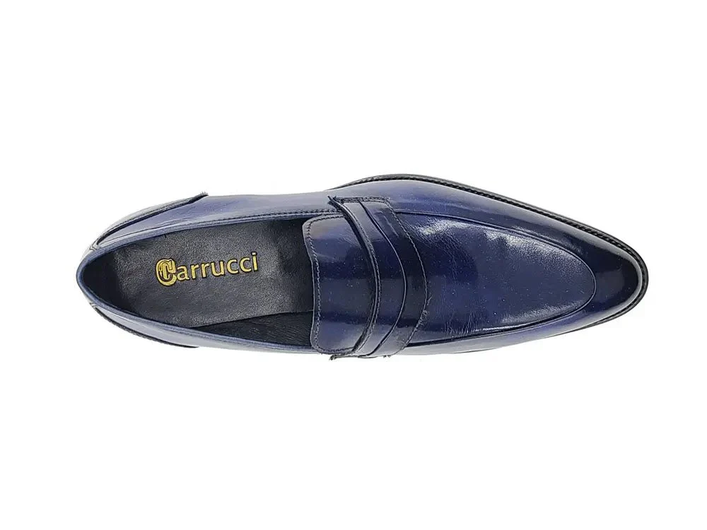 Carrucci Shoes Unknown Brand Modern Classic Penny Loafer Calfskin KS479-11 - Image 2