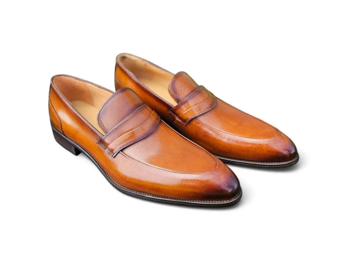 Carrucci Shoes Unknown Brand Modern Classic Penny Loafer Calfskin KS479-11 - Image 4