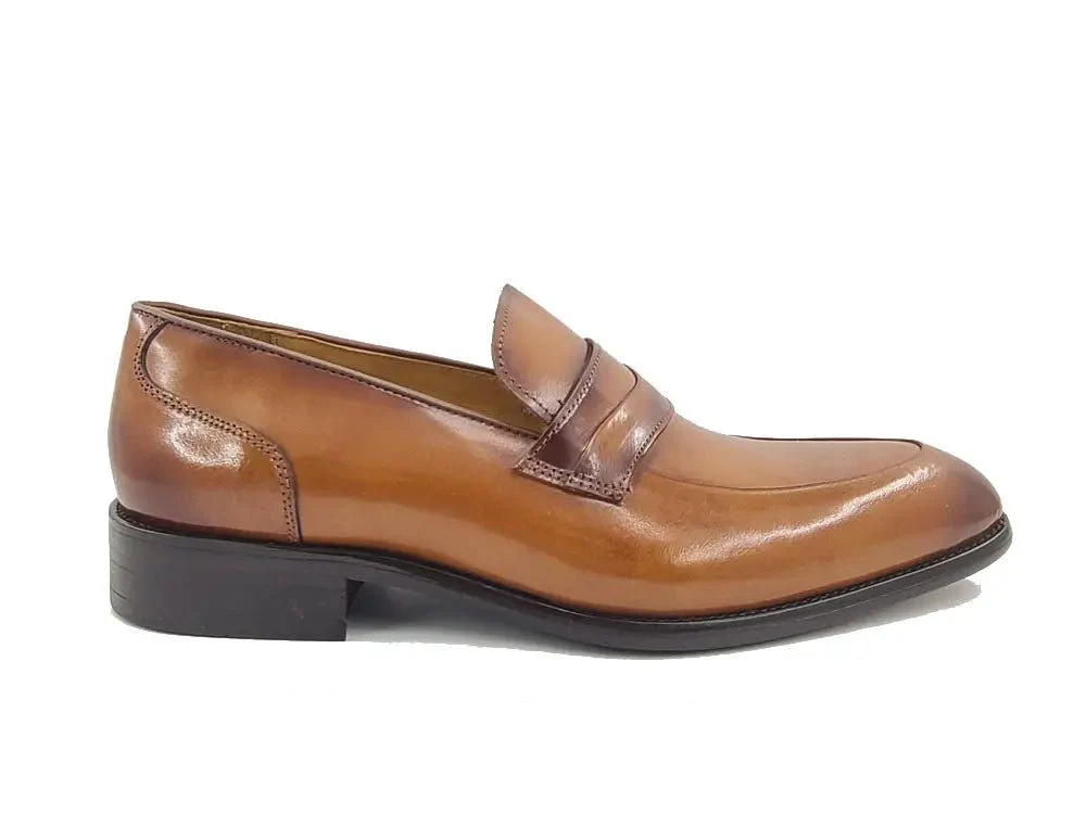Carrucci Shoes Unknown Brand Modern Classic Penny Loafer Calfskin KS479-11 - Image 5