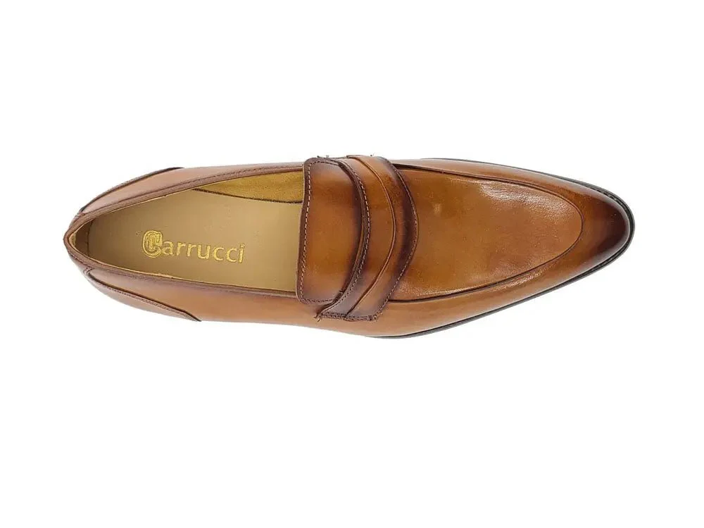 Carrucci Shoes Unknown Brand Modern Classic Penny Loafer Calfskin KS479-11 - Image 7