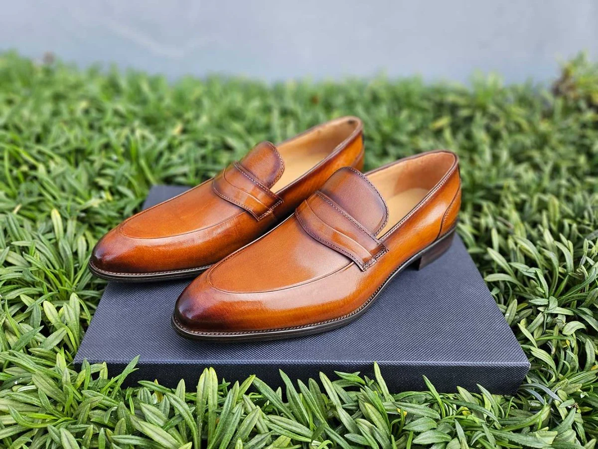Carrucci Shoes Unknown Brand Modern Classic Penny Loafer Calfskin KS479-11 - Image 8