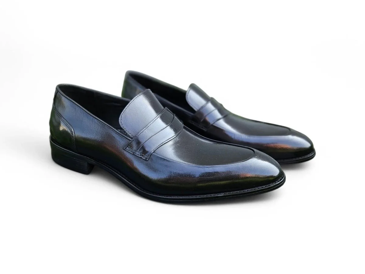 Carrucci Shoes Unknown Brand Modern Classic Penny Loafer Calfskin KS479-11 - Image 9