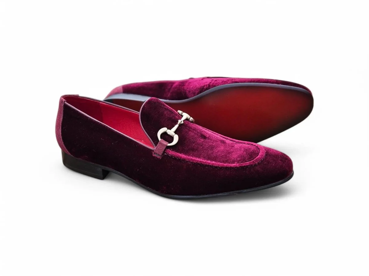Carrucci Shoes Velvet Buckle Loafer Luxe Everyday Classic Timeless Velvet - Image 2