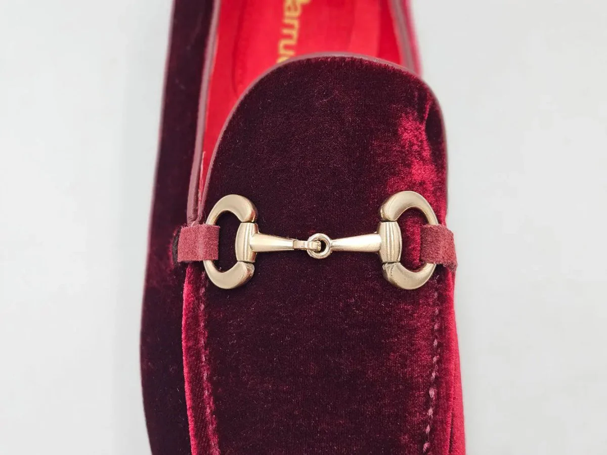 Carrucci Shoes Velvet Buckle Loafer Luxe Everyday Classic Timeless Velvet - Image 4
