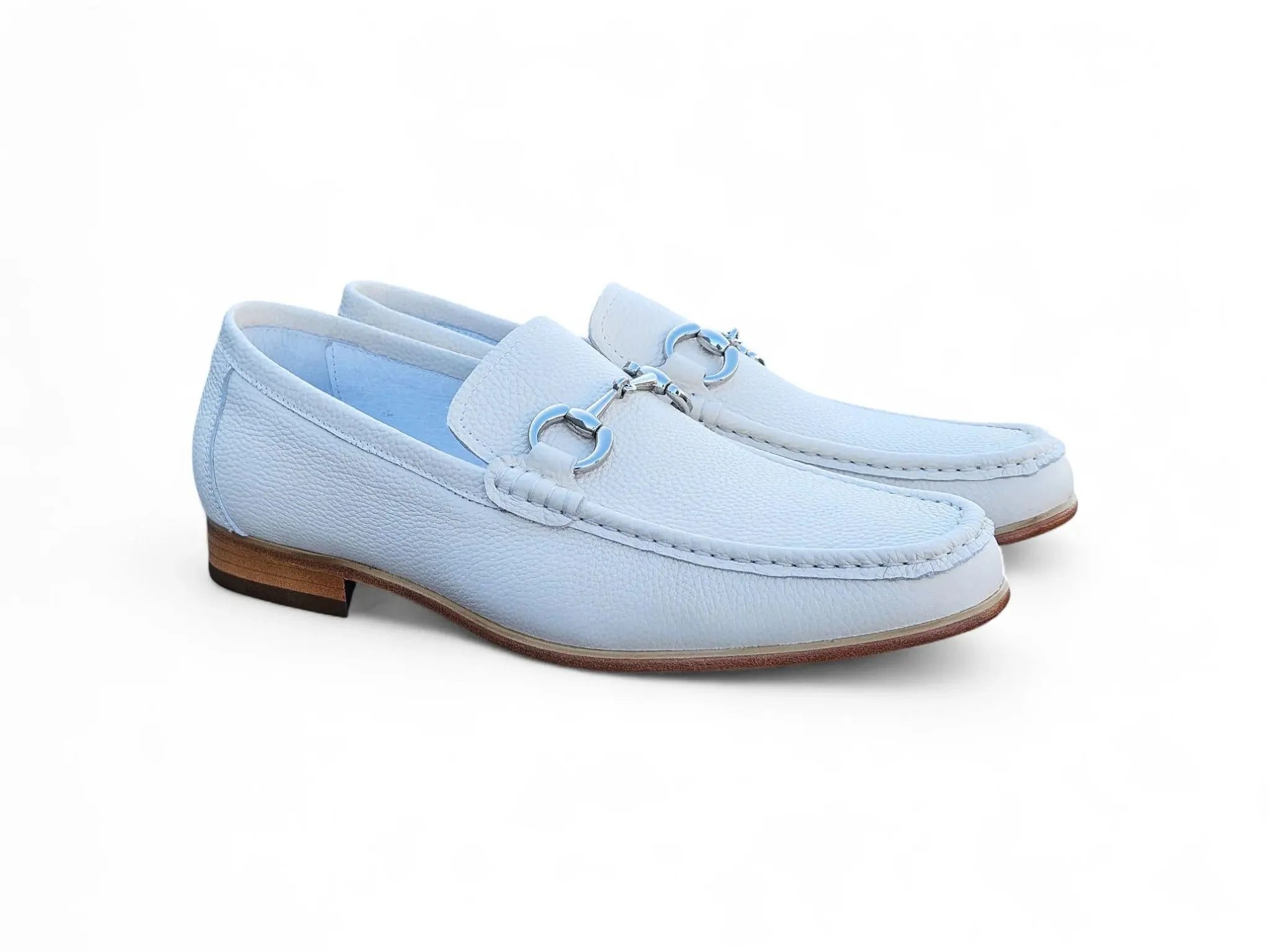 Carrucci Shoes Victor Horsebit Loafer Pebble Grain Leather KL201-01 - Image 10