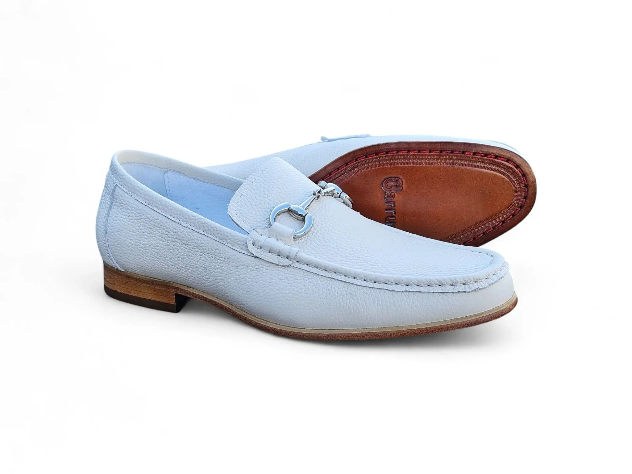 Carrucci Shoes Victor Horsebit Loafer Pebble Grain Leather KL201-01 - Image 11