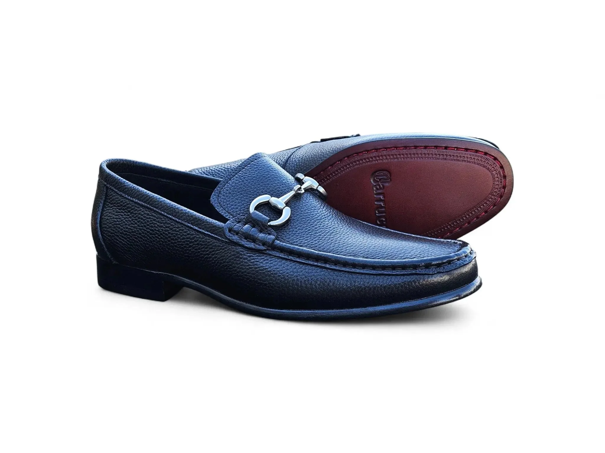 Carrucci Shoes Victor Horsebit Loafer Pebble Grain Leather KL201-01 - Image 15