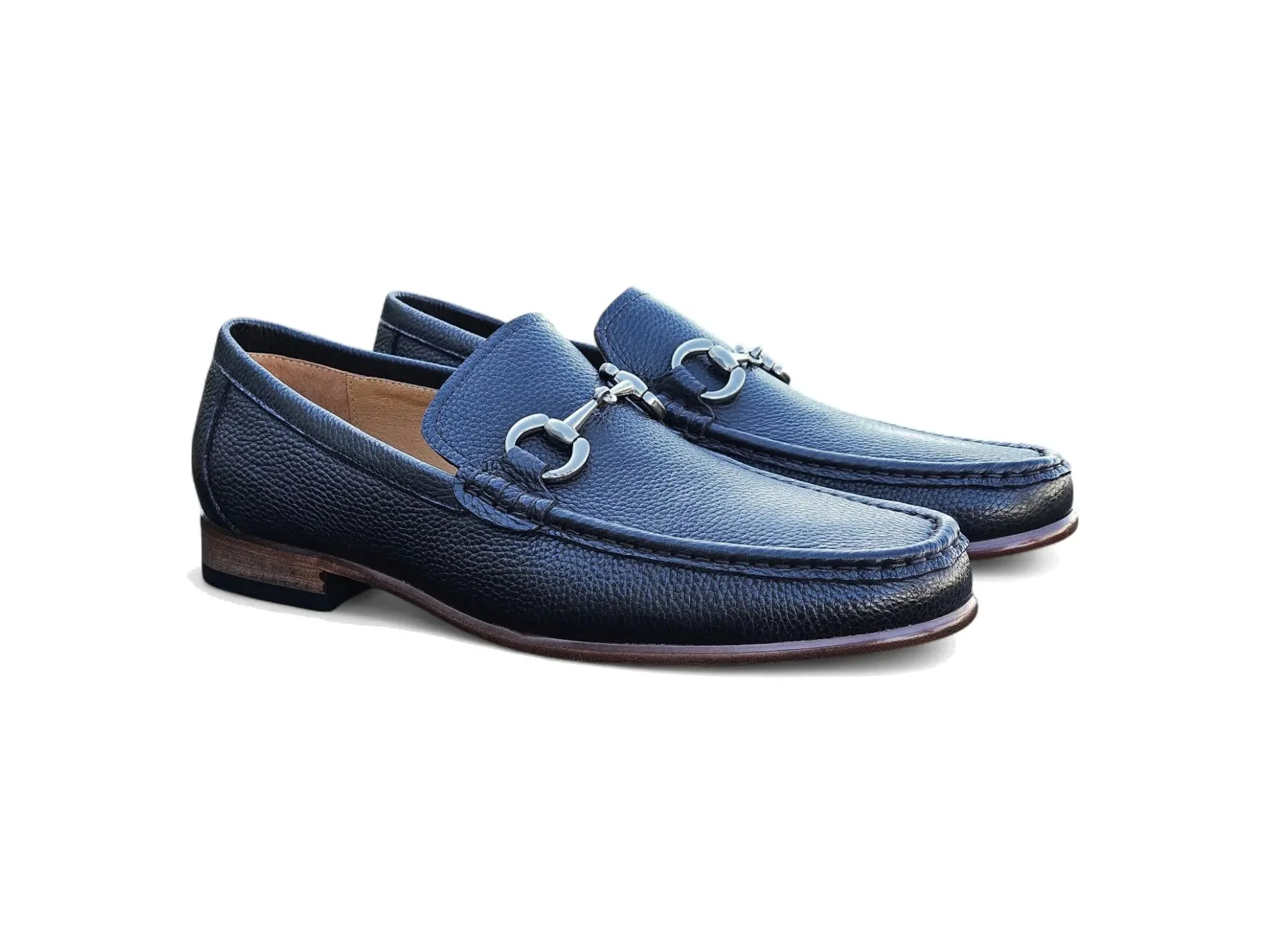 Carrucci Shoes Victor Horsebit Loafer Pebble Grain Leather KL201-01 - Image 17
