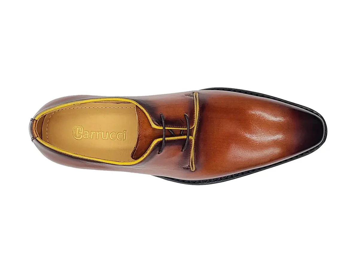Carrucci Shoes Whole Cut Derby With Lug Sole Lightweight KS480-101 - Image 10