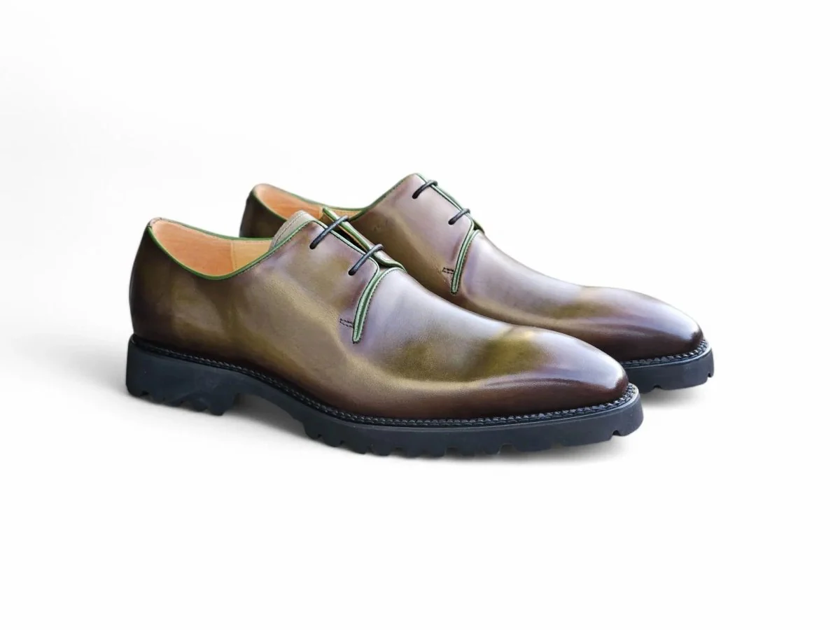 Carrucci Shoes Whole Cut Derby With Lug Sole Lightweight KS480-101 - Image 11