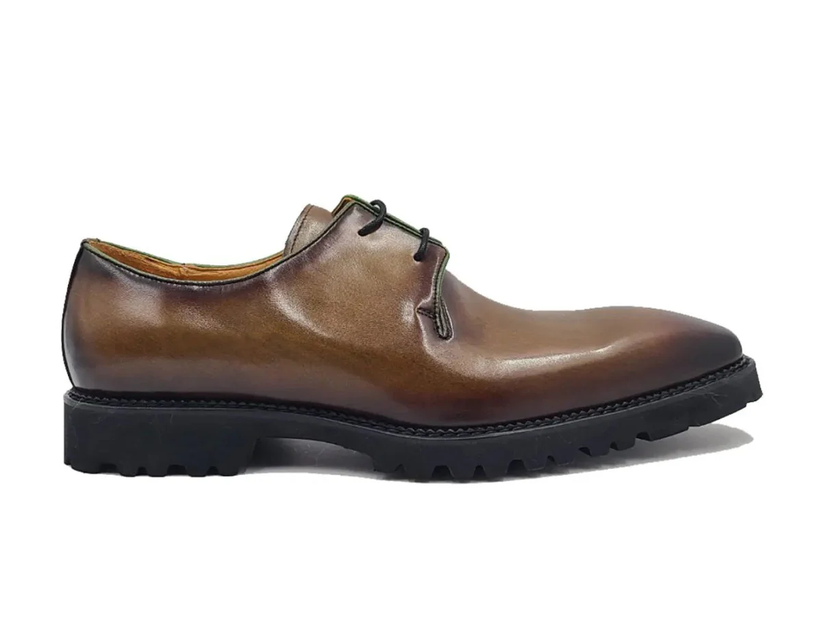 Carrucci Shoes Whole Cut Derby With Lug Sole Lightweight KS480-101 - Image 12