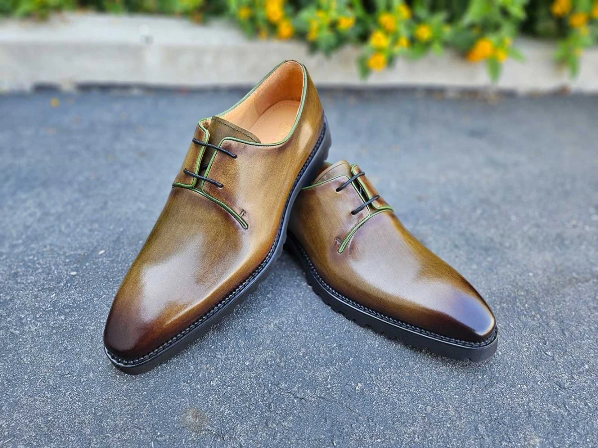 Carrucci Shoes Whole Cut Derby With Lug Sole Lightweight KS480-101 - Image 13