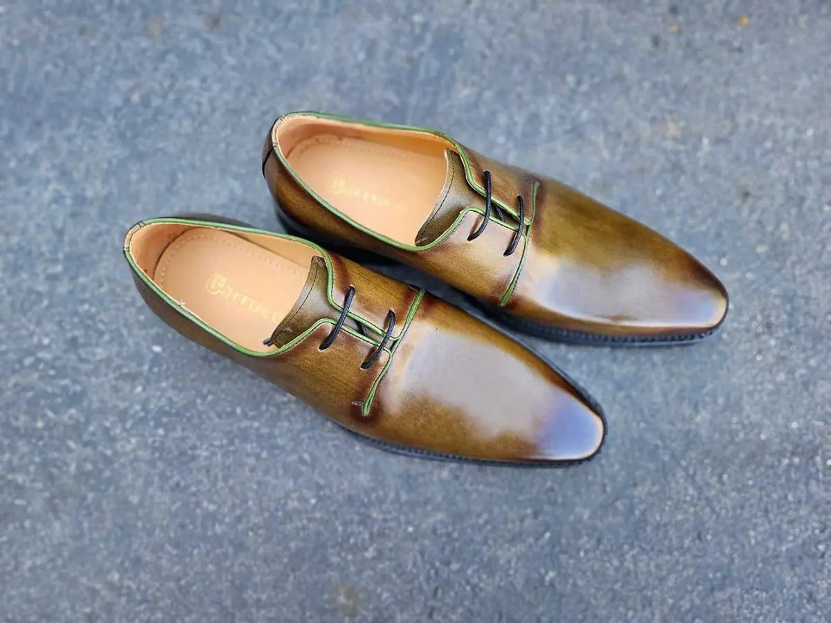 Carrucci Shoes Whole Cut Derby With Lug Sole Lightweight KS480-101 - Image 14