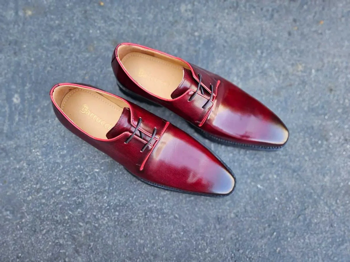 Carrucci Shoes Whole Cut Derby With Lug Sole Lightweight KS480-101 - Image 3