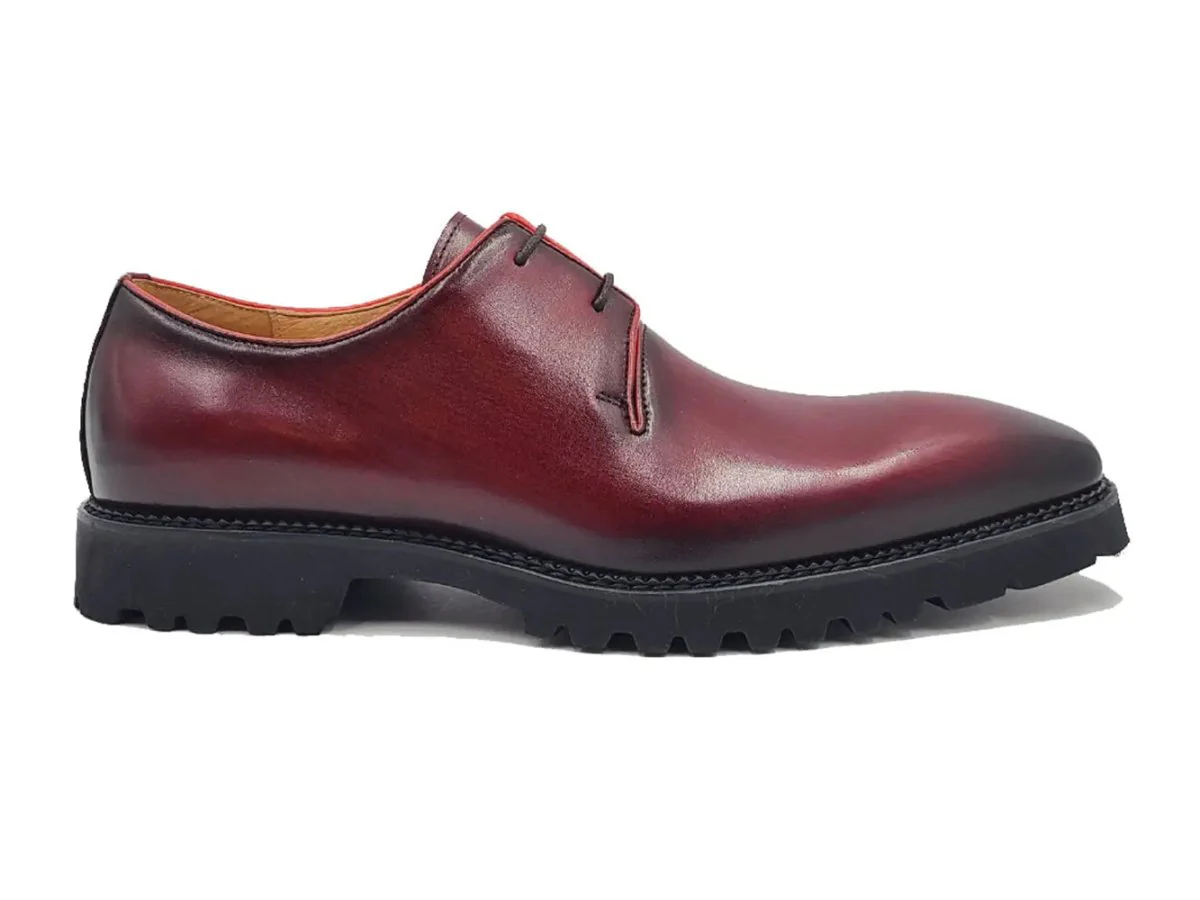 Carrucci Shoes Whole Cut Derby With Lug Sole Lightweight KS480-101 - Image 4