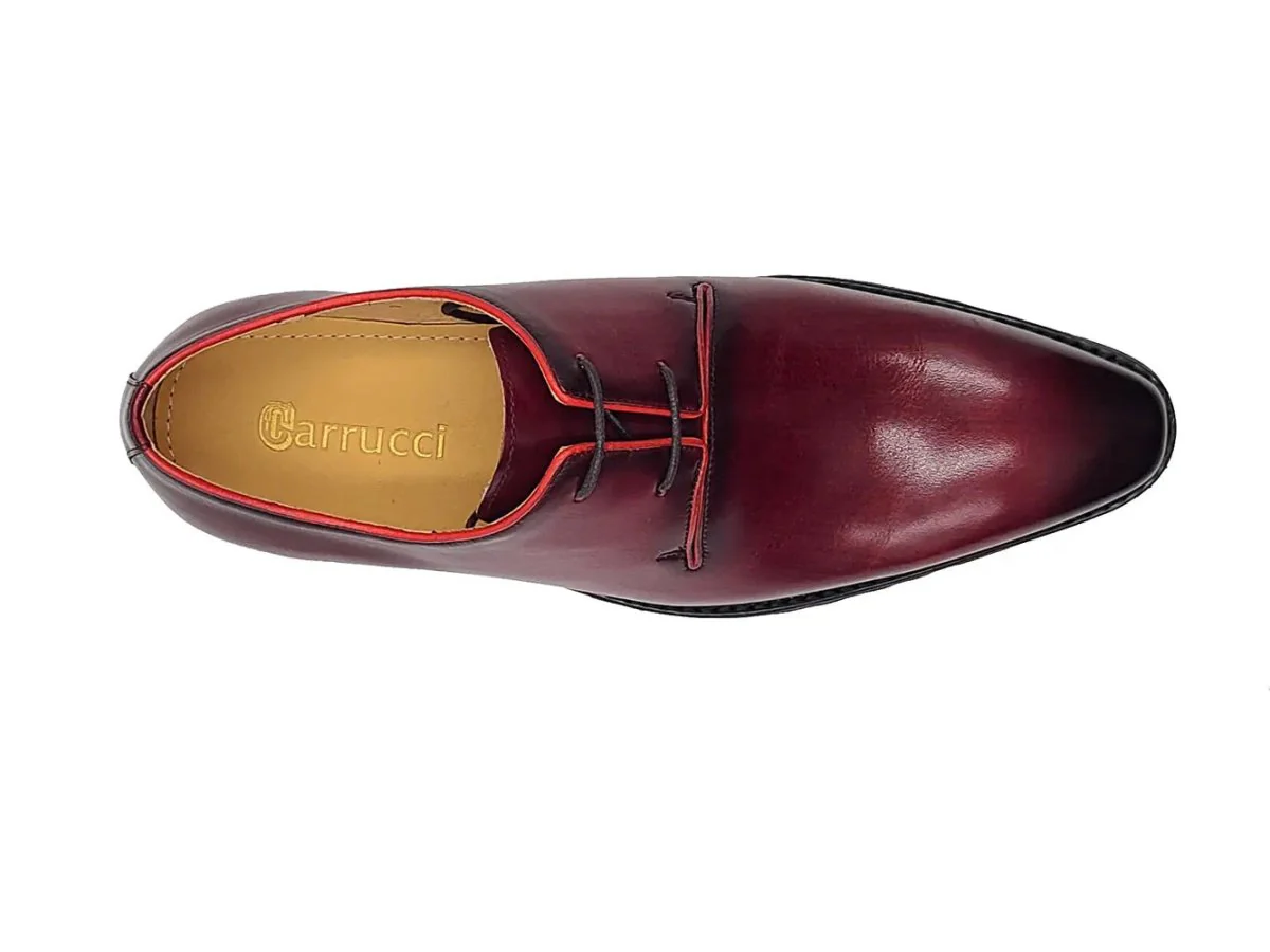 Carrucci Shoes Whole Cut Derby With Lug Sole Lightweight KS480-101 - Image 5