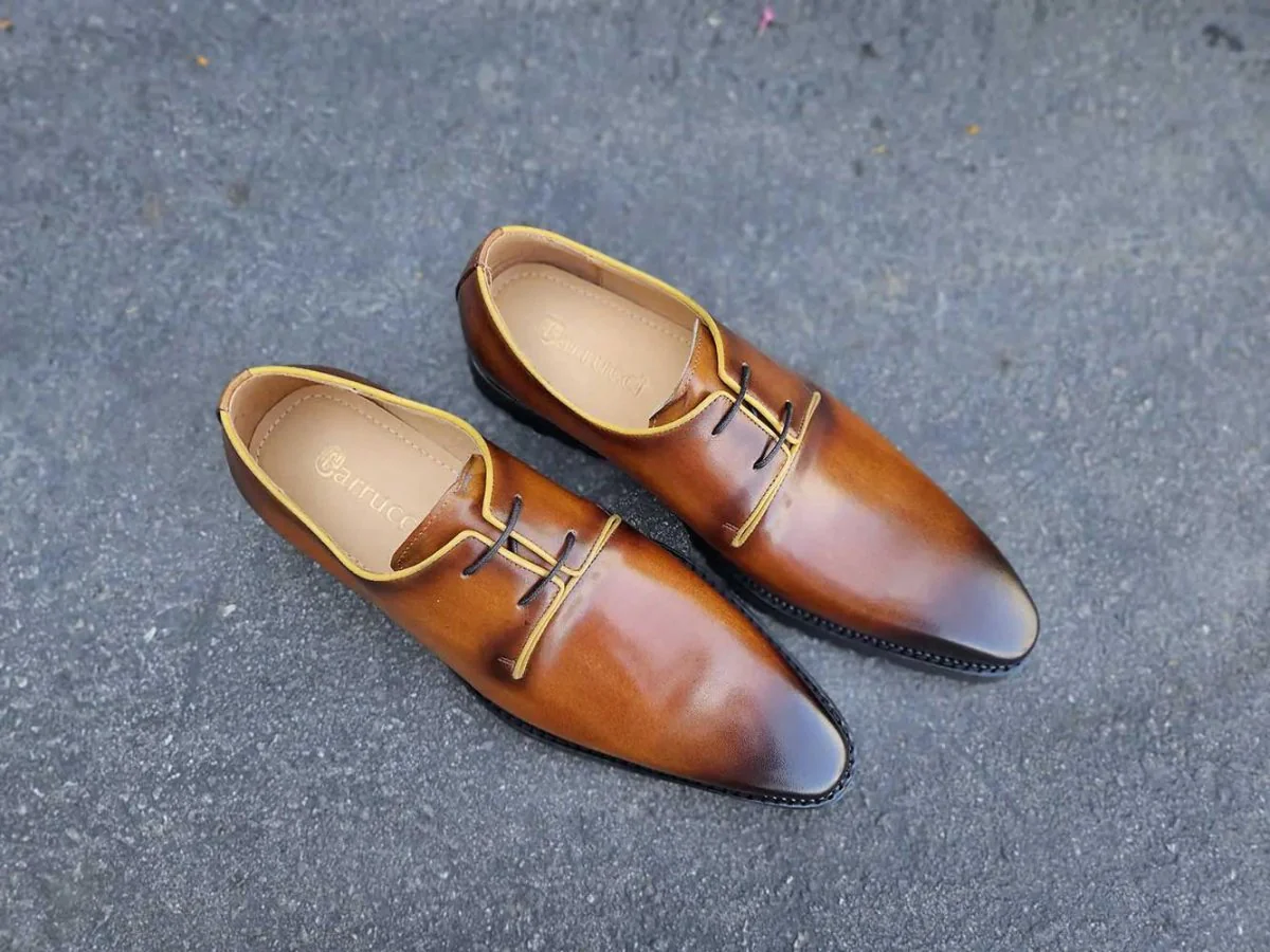 Carrucci Shoes Whole Cut Derby With Lug Sole Lightweight KS480-101 - Image 8