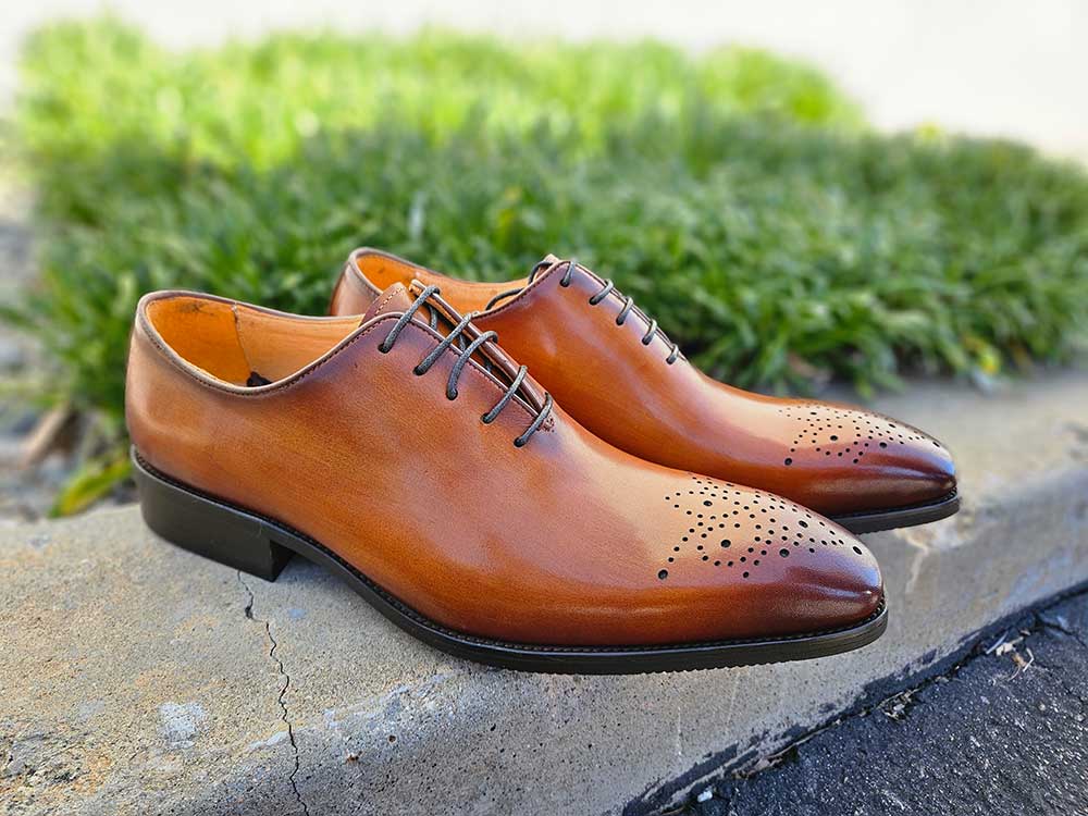 Carrucci Shoes Wholecut Calf Oxford Men's Leather KS503-36 - Image 11
