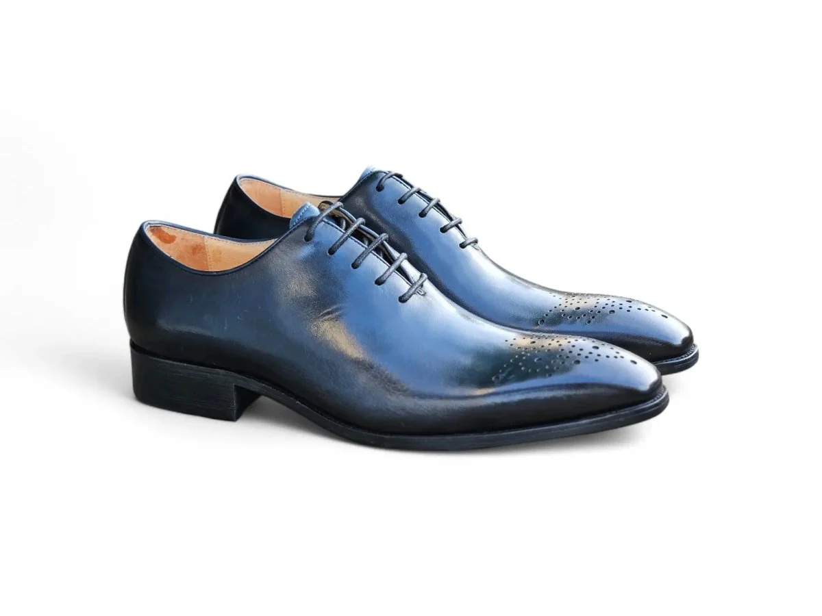 Carrucci Shoes Wholecut Calf Oxford Men's Leather KS503-36 - Image 12