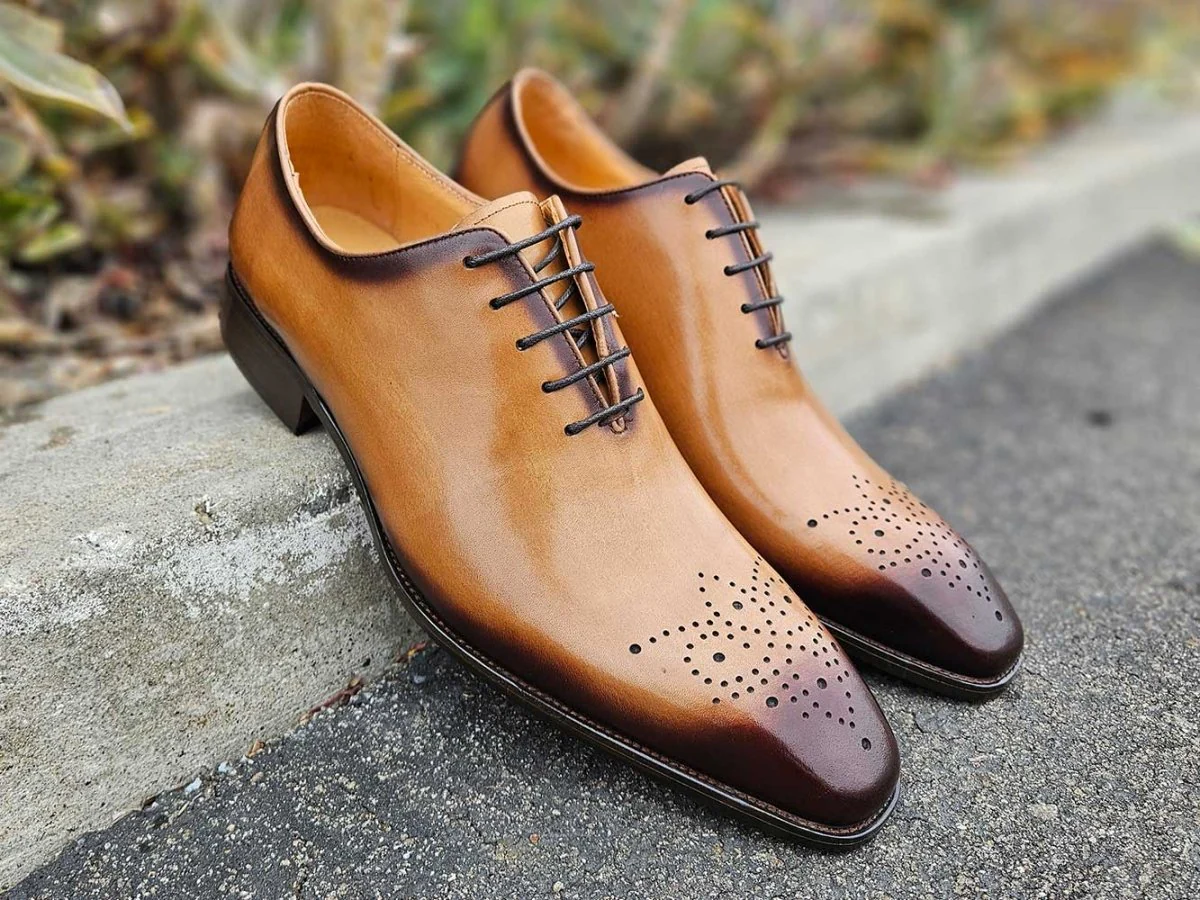 Carrucci Shoes Wholecut Calf Oxford Men's Leather KS503-36 - Image 16