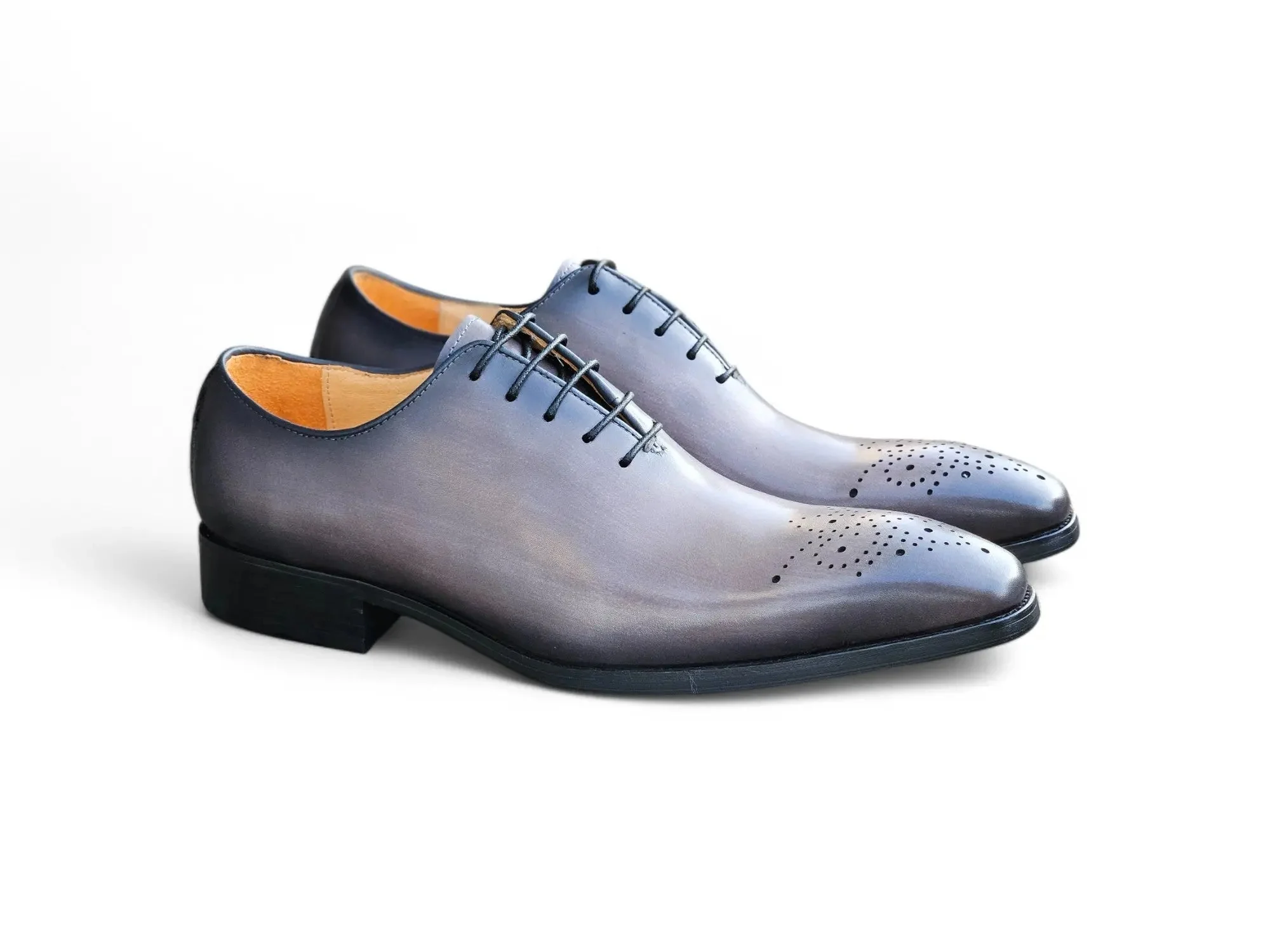 Carrucci Shoes Wholecut Calf Oxford Men's Leather KS503-36 - Image 4