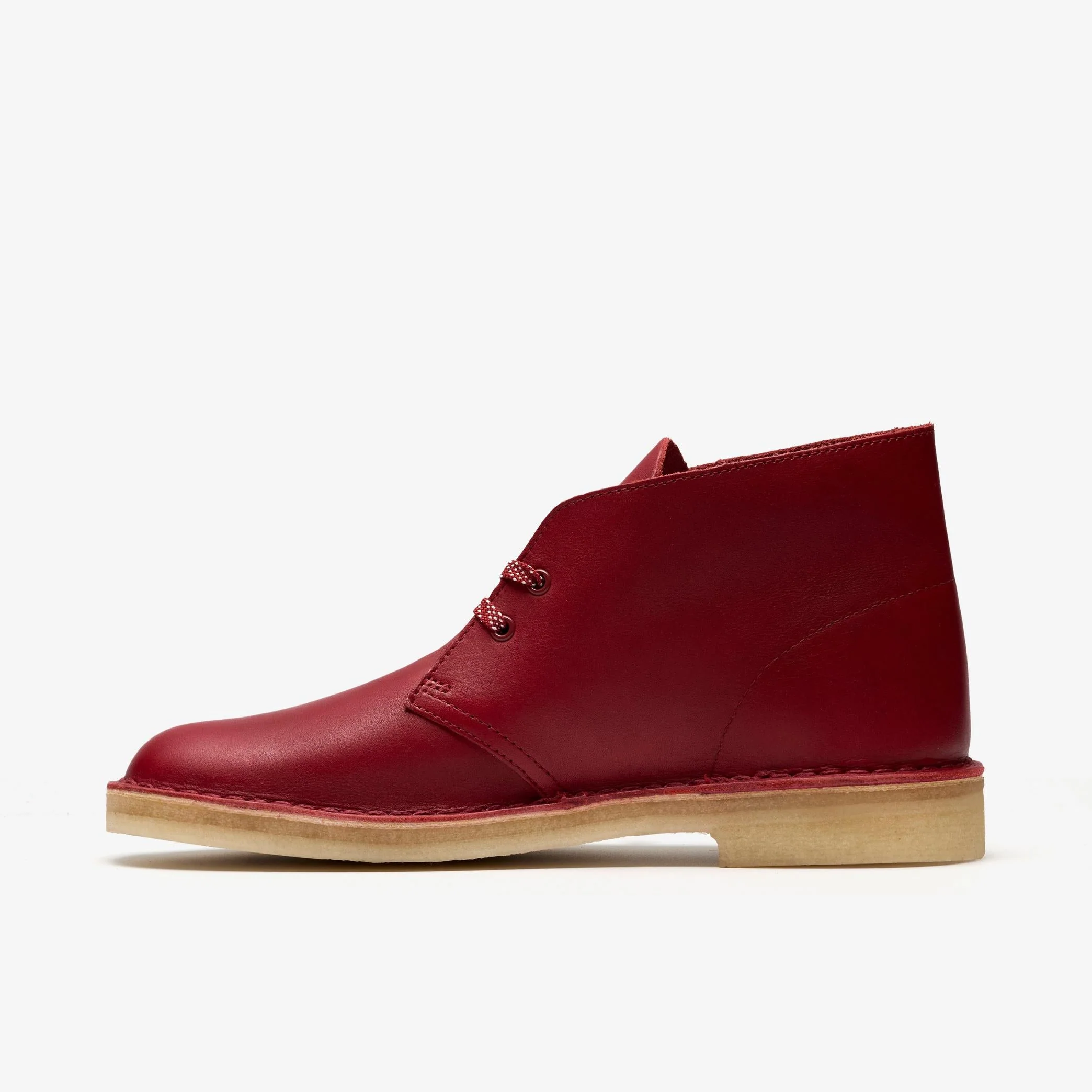 Clarks Originals Desert Boot Men's Dark Red Leather 26182825 - Image 2