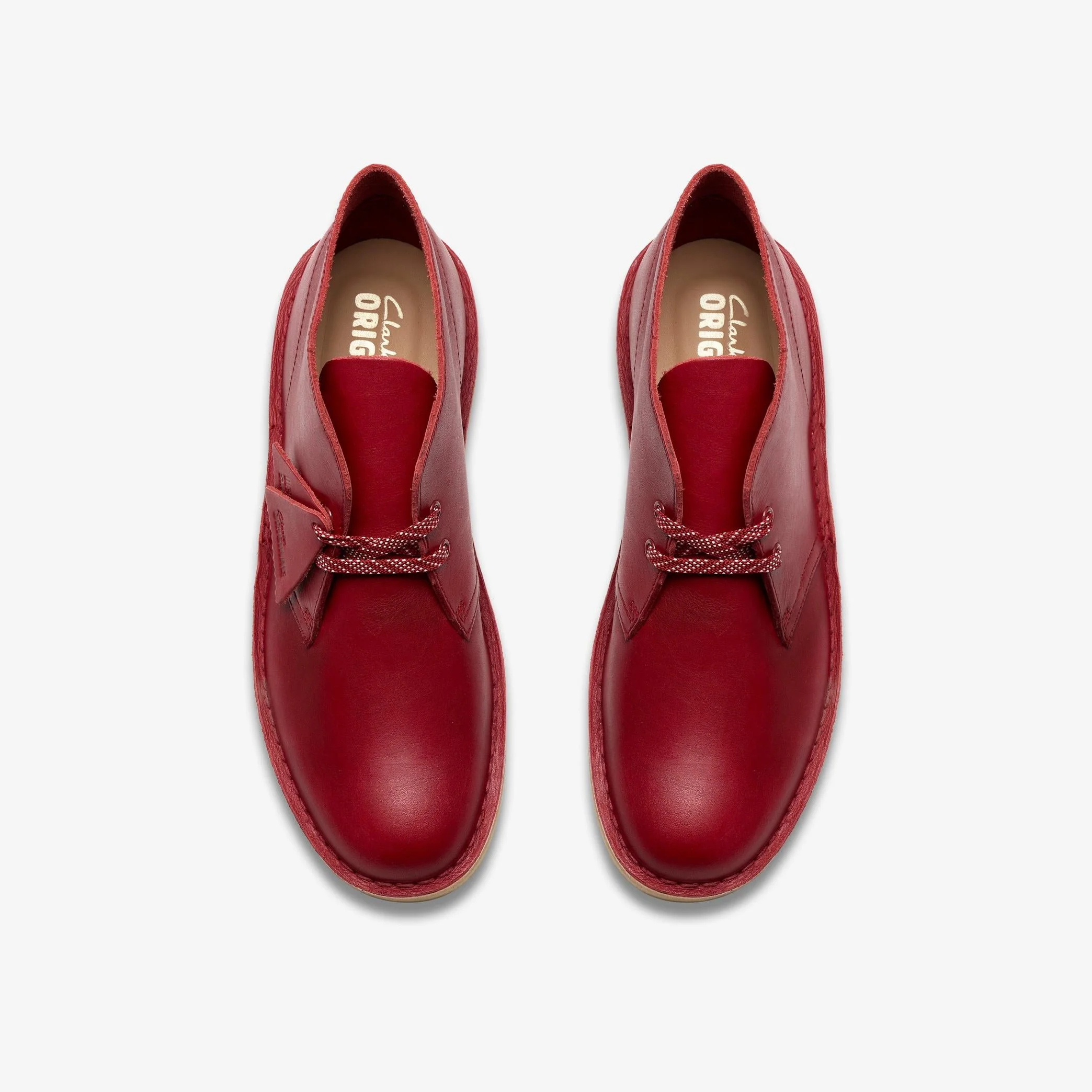 Clarks Originals Desert Boot Men's Dark Red Leather 26182825 - Image 6
