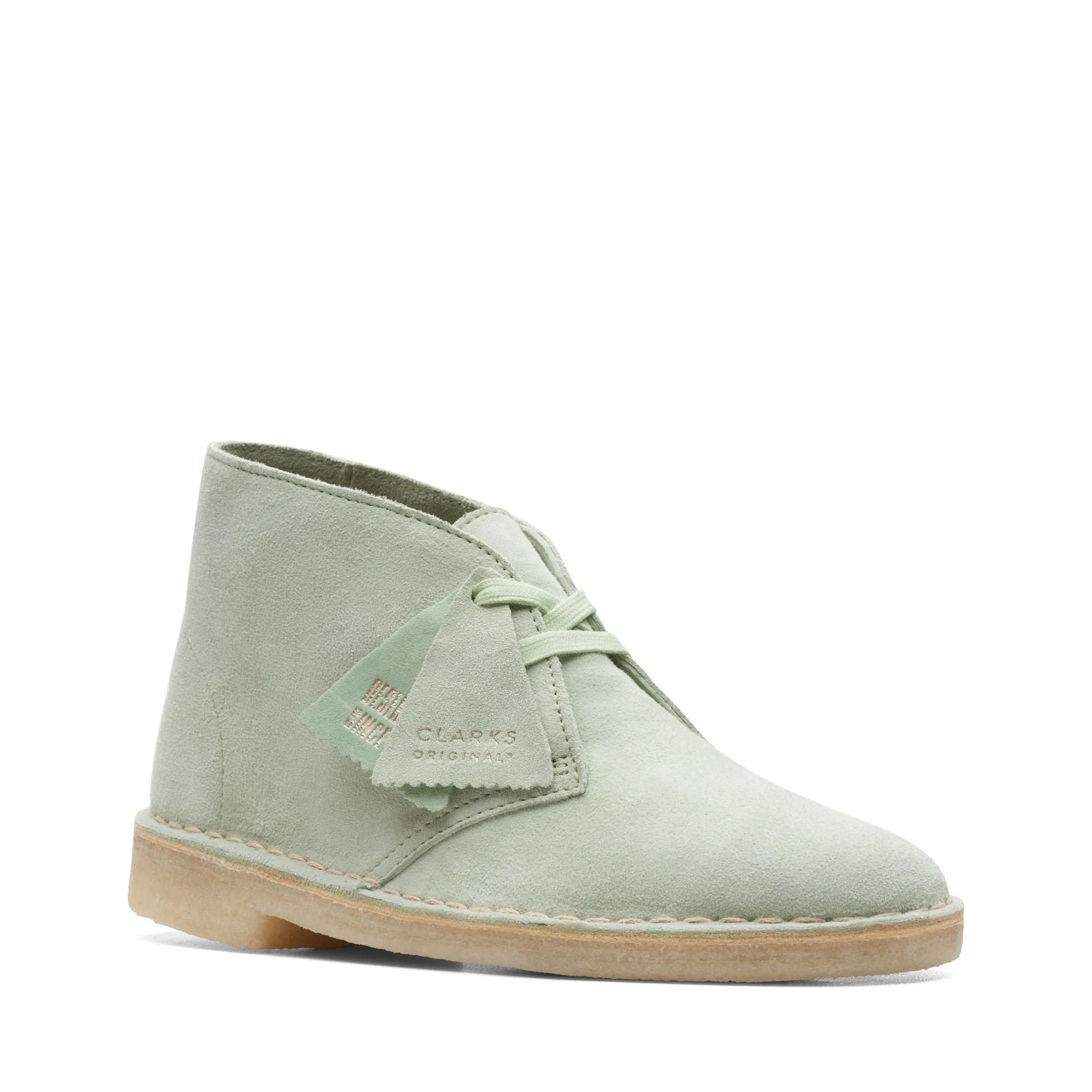 Clarks Originals Desert Boot Women's Pale Green Suede 26165559 - Image 2