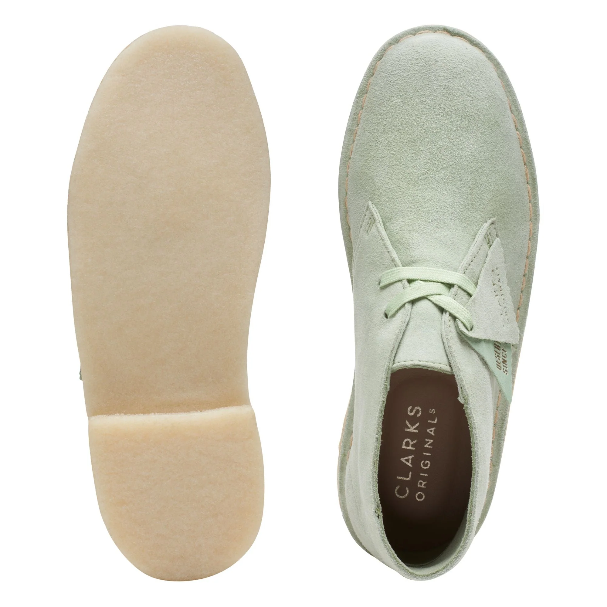 Clarks Originals Desert Boot Women's Pale Green Suede 26165559 - Image 7