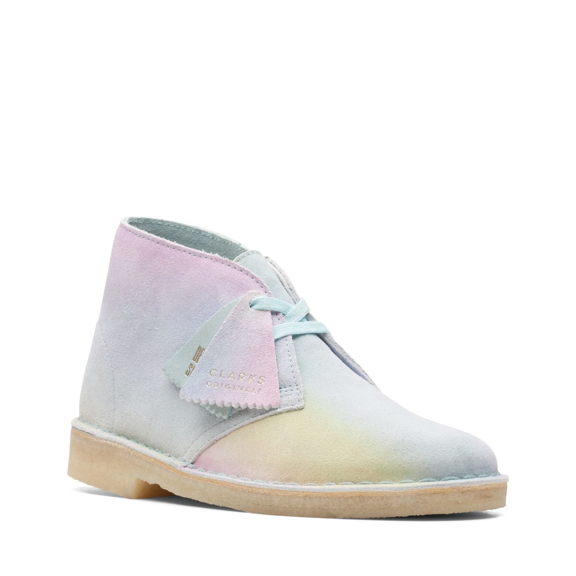 Clarks Originals Desert Boot Women's White and Blue Multicolor Suede 26165562 - Image 2