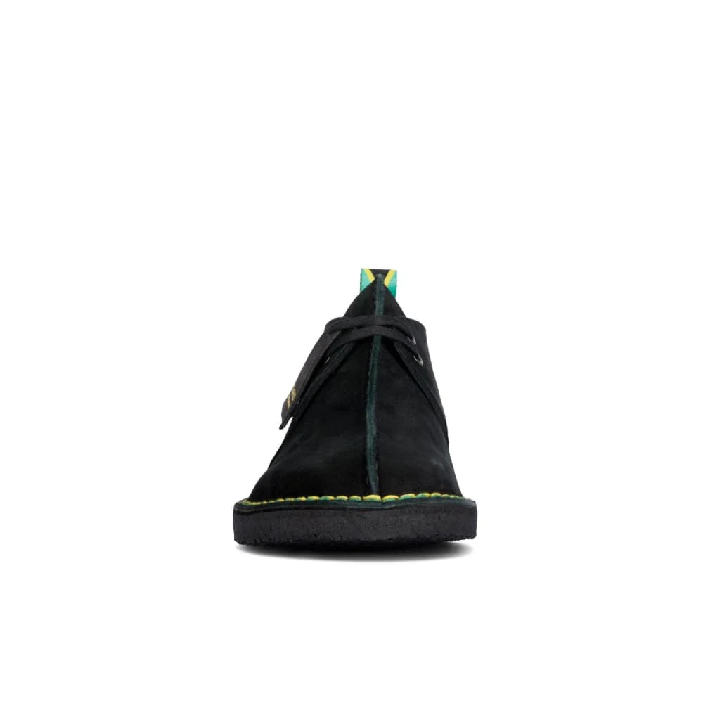 Clarks Originals Desert Trek “Jamaican Bee” Men’s Black Multi Suede – Limited Edition Island-Inspired Heritage Classic (26156058) - Image 4