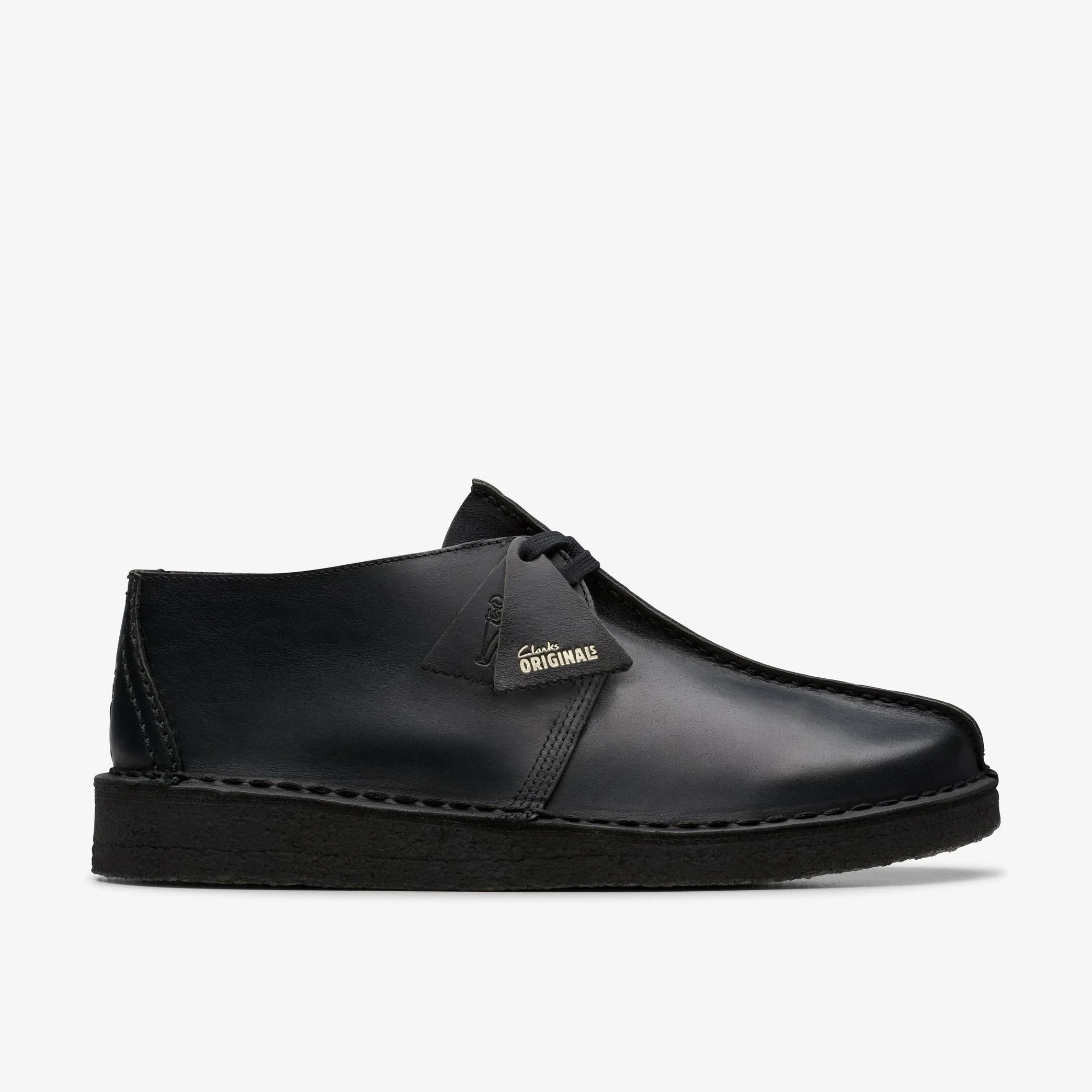Clarks Originals Desert Trek Men's Black Smooth Leather Center Stitch 26181135