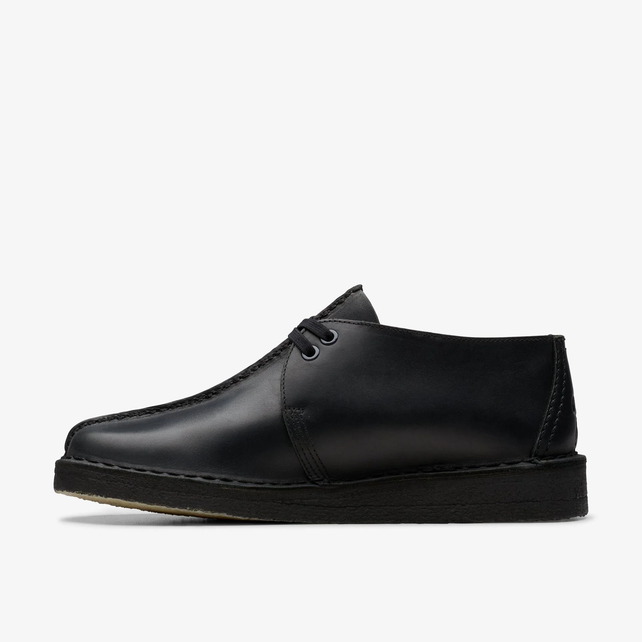 Clarks Originals Desert Trek Men's Black Smooth Leather Center Stitch 26181135 - Image 2