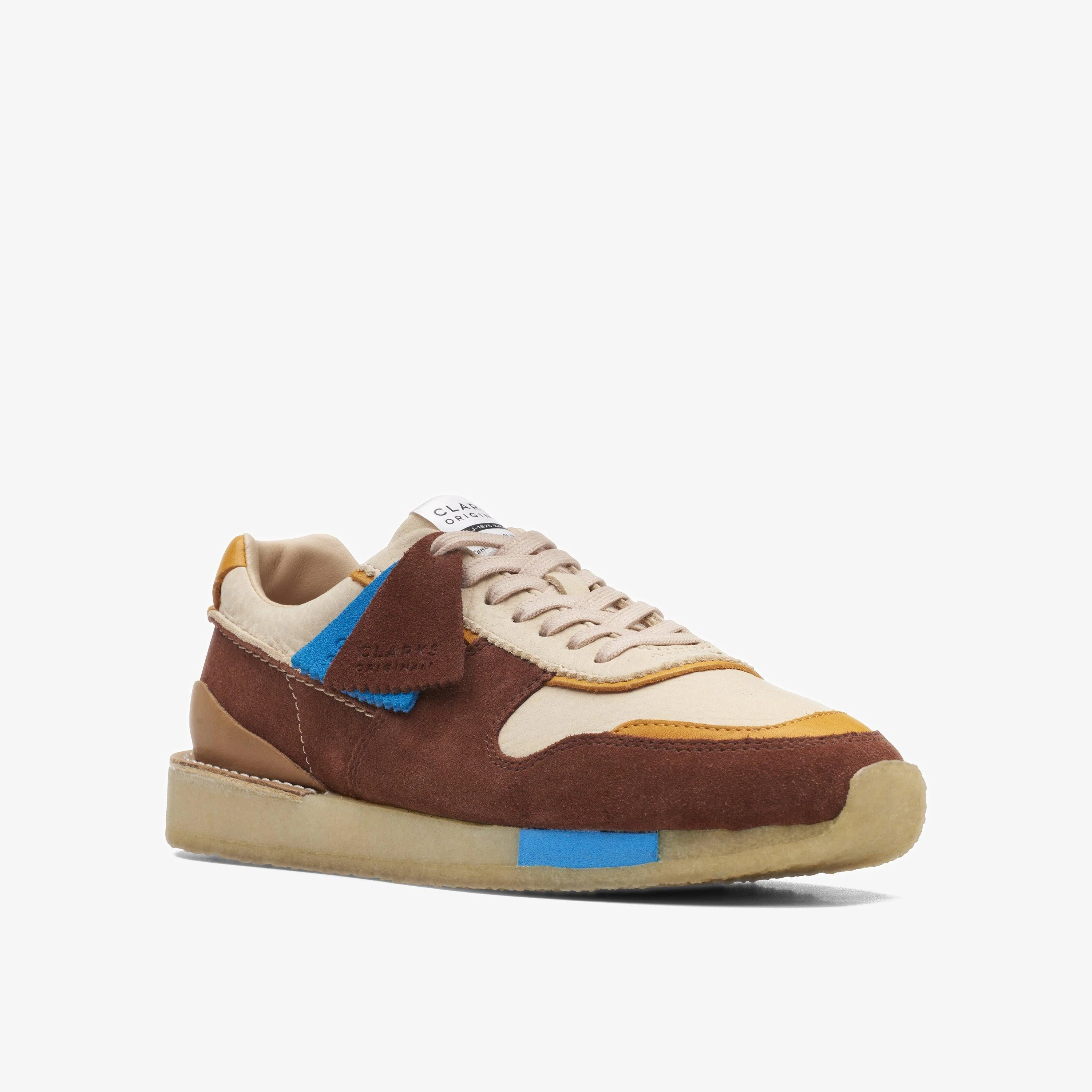 Clarks Originals Tor Run Men's Tan Combi Suede Sneakers 26167871 - Image 2