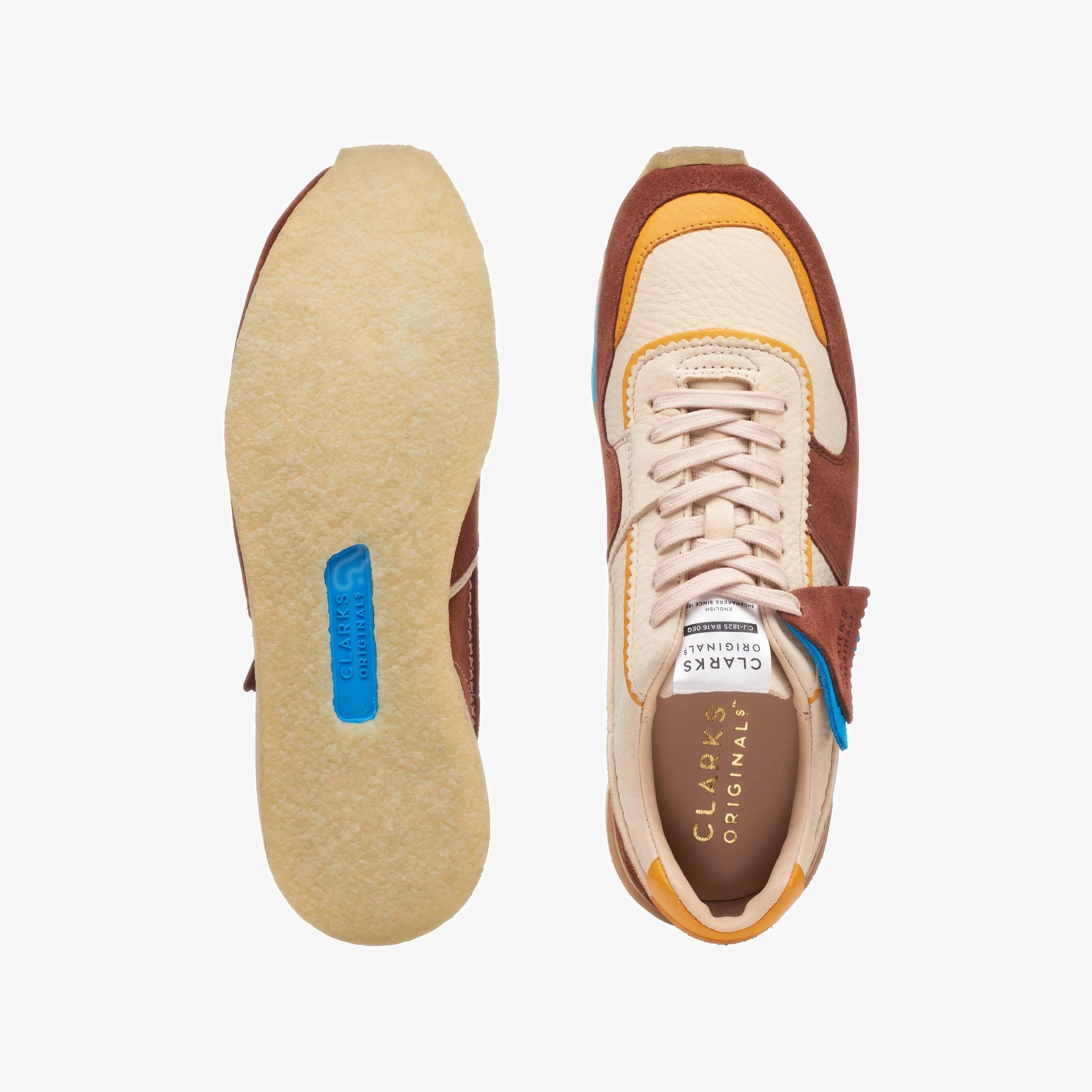 Clarks Originals Tor Run Men's Tan Combi Suede Sneakers 26167871 - Image 6