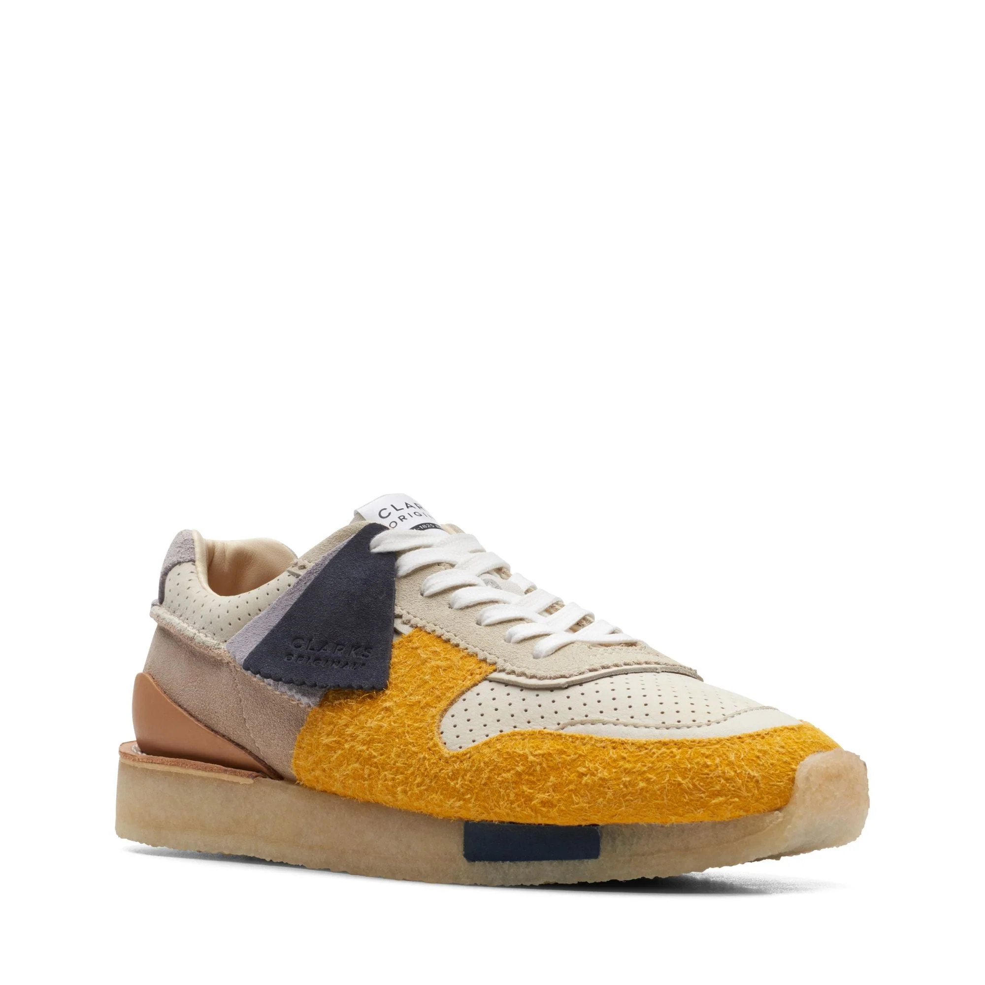 Clarks Originals Tor Run Men's Yellow Combi Suede Sneakers 26165542 - Image 2