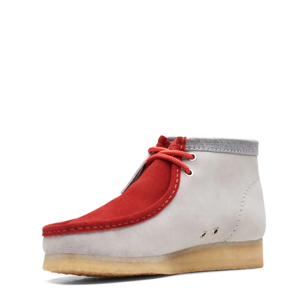 Clarks Originals Wallabee Boot VCY Men’s Shoes – Red and Gray Suede – Style 26165076 – Bold Heritage Icon in - Image 4